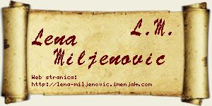 Lena Miljenović vizit kartica